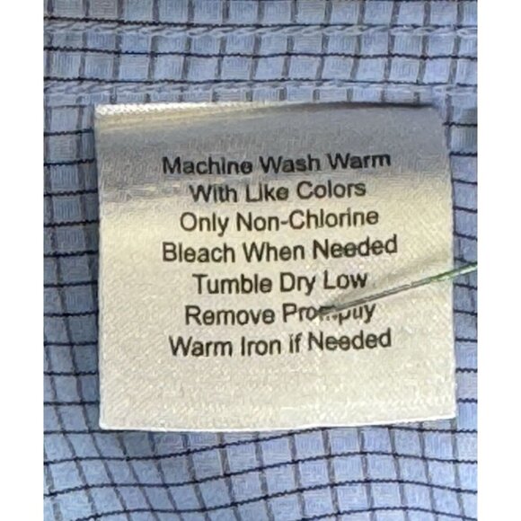 PRONTO UOMO Non Iron long sleeve button down Mens Size Large Tall Blue - Picture 7 of 7